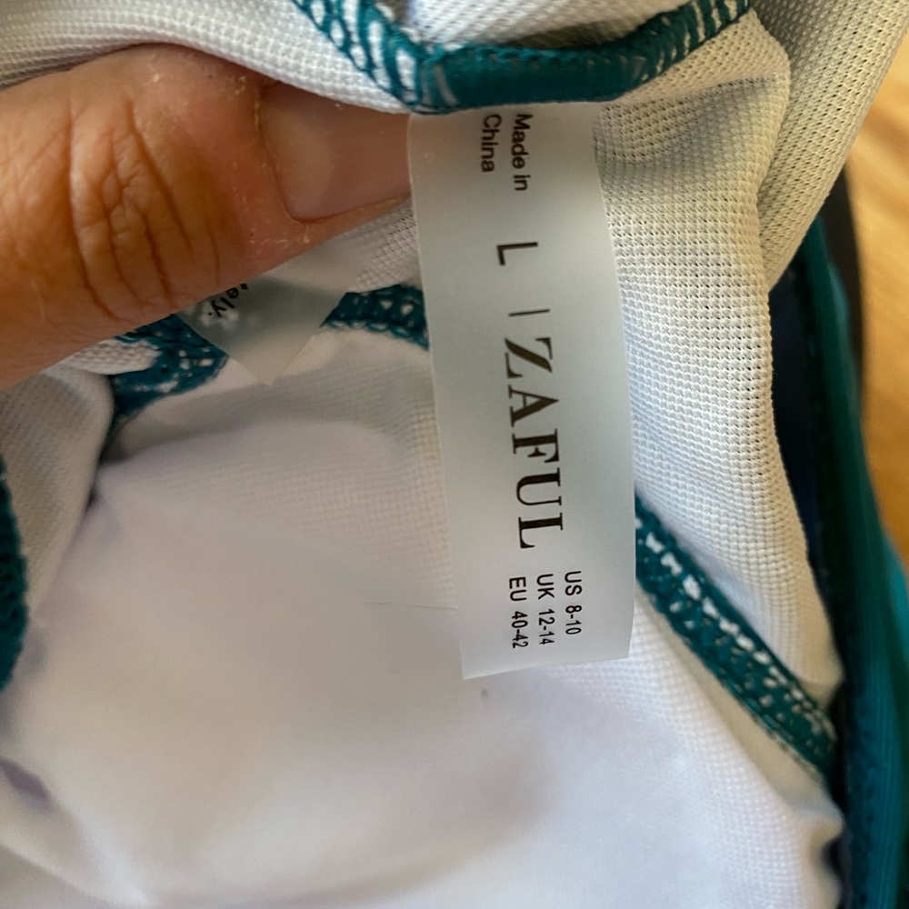 NWT Zaful Dark forest Green womens L Bikini Set high waisted supportive top cups - Picture 9 of 10